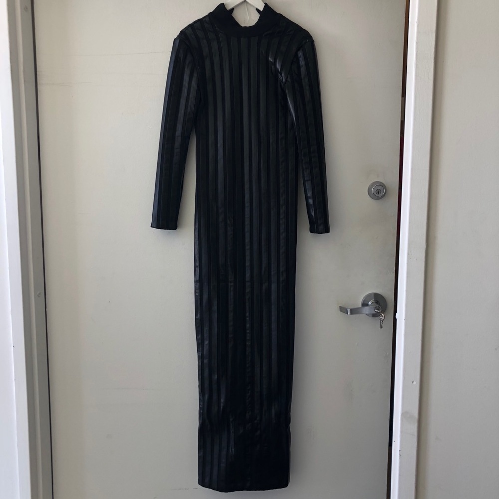 Long Black Faux Dress